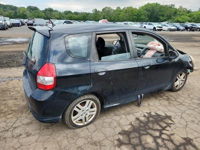 JHMGD38617S021837 - 2007 HONDA FIT S BLACK photo 3