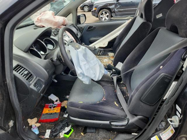 JHMGD38617S021837 - 2007 HONDA FIT S BLACK photo 7