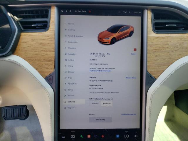 5YJSA1E2XKF302521 - 2019 TESLA MODEL S GRAY photo 9