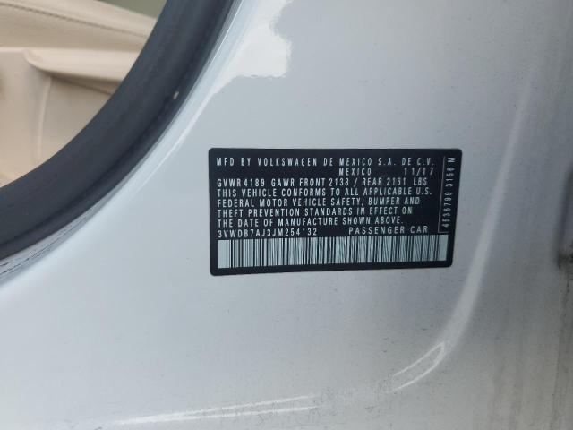 3VWDB7AJ3JM254132 - 2018 VOLKSWAGEN JETTA SE 白色 照片 12