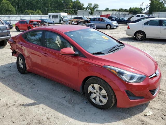 KMHDH4AE6GU489191 - 2016 HYUNDAI ELANTRA SE RED photo 4