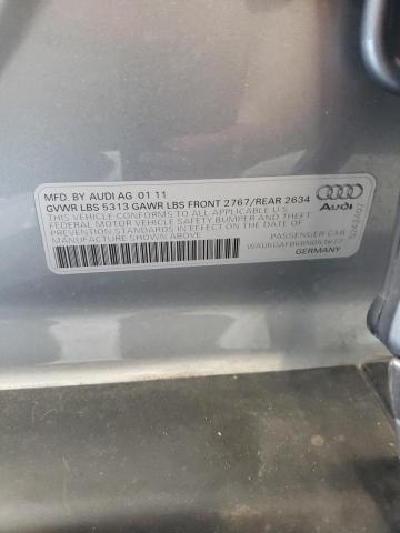 WAUKGAFB6BN053677 - 2011 AUDI A6 PRESTIGE ნაცრისფერი ფოტო 12