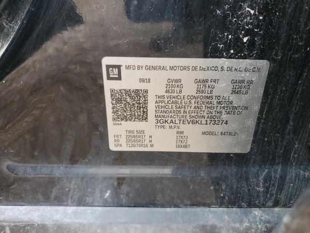 3GKALTEV6KL173274 - 2019 GMC TERRAIN SLE შავი ფოტო 13