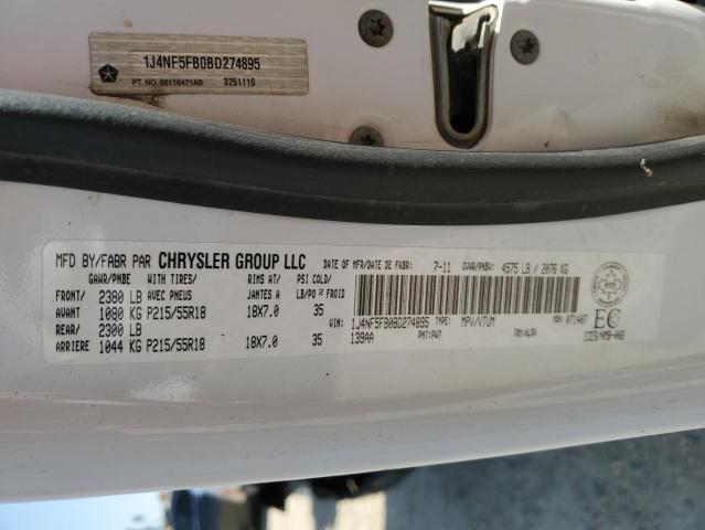 1J4NF5FB0BD274895 - 2011 JEEP COMPASS LIMITED 白色 照片 14