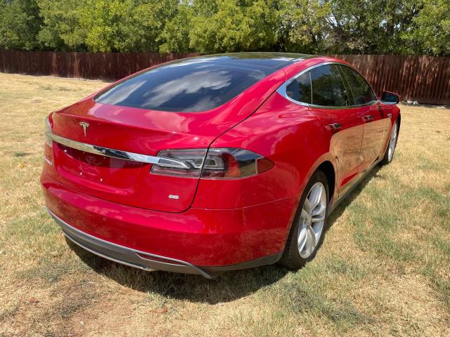 5YJSA1CN9DFP27292 - 2013 TESLA MODEL S Կարմիր լուսանկար 4