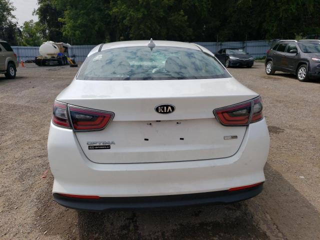 KNAGM4AD0E5064381 - 2014 KIA OPTIMA HYBRID WHITE photo 6