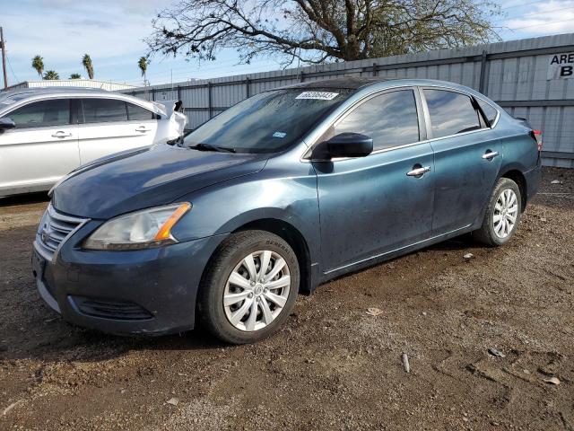 3N1AB7AP7FY263980 - 2015 NISSAN SENTRA S TEAL photo 1