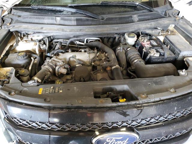 1FM5K8GTXDGC26697 - 2013 FORD EXPLORER SPORT WHITE photo 12