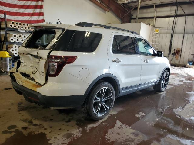 1FM5K8GTXDGC26697 - 2013 FORD EXPLORER SPORT WHITE photo 3