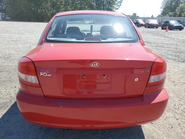 KNADC125546301046 - 2004 KIA RIO RED photo 6