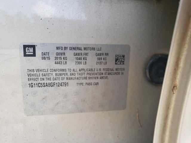 1G11C5SA8GF124791 - 2016 CHEVROLET MALIBU LIM LT 金色 照片 12