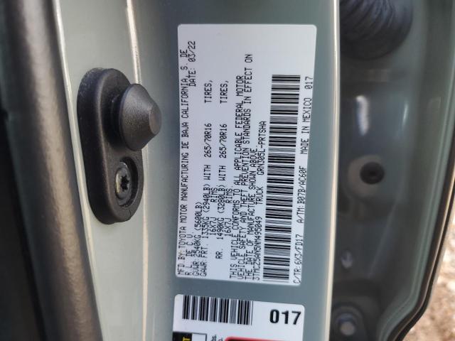 3TMCZ5AN5NM495049 - 2022 TOYOTA TACOMA DOUBLE CAB TEAL photo 12