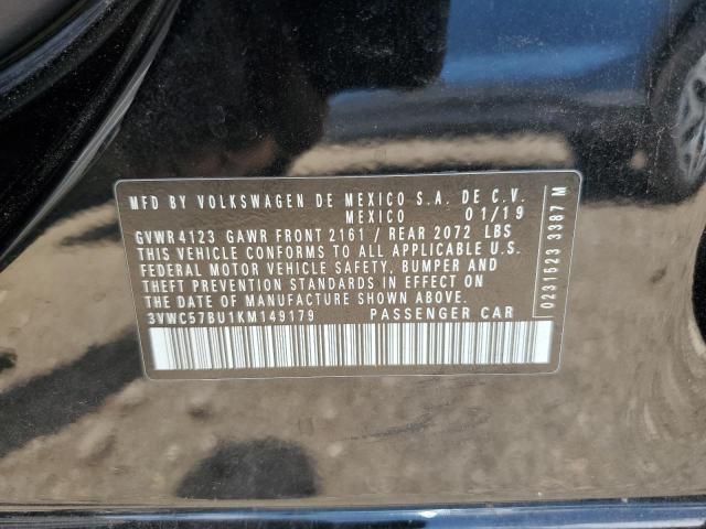 3VWC57BU1KM149179 - 2019 VOLKSWAGEN JETTA S BLACK photo 13