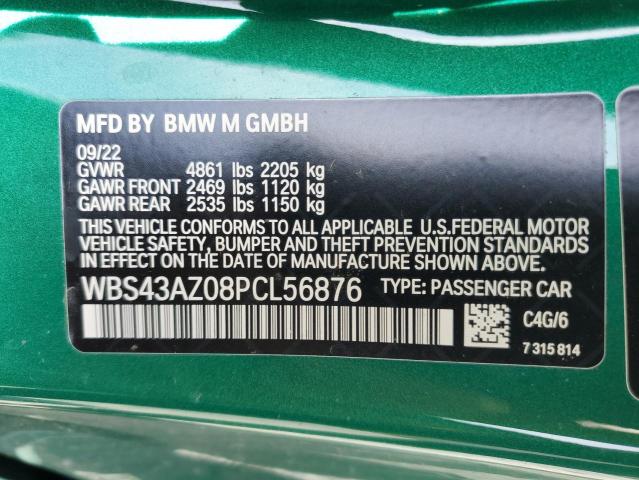 WBS43AZ08PCL56876 - 2023 BMW M4 COMPETITION GREEN photo 13