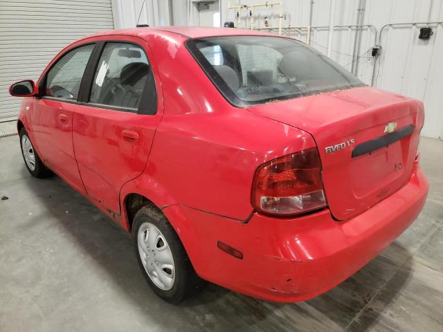 KL1TD56686B543952 - 2006 CHEVROLET AVEO BASE RED photo 3