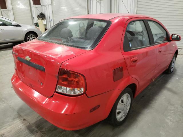 KL1TD56686B543952 - 2006 CHEVROLET AVEO BASE RED photo 4