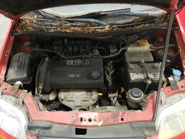 KL1TD56686B543952 - 2006 CHEVROLET AVEO BASE RED photo 7
