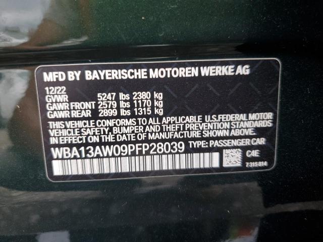 WBA13AW09PFP28039 - 2023 BMW M440XI GRAN COUPE GREEN photo 13