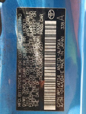 JTKDE3B79A0314237 - 2010 TOYOTA SCION TC ლურჯი ფოტო 12