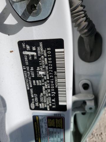 5XXGU4L37JG206108 - 2018 KIA OPTIMA EX WHITE photo 12