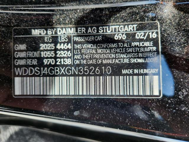 WDDSJ4GBXGN352610 - 2016 MERCEDES-BENZ CLA 250 4MATIC BLACK photo 13