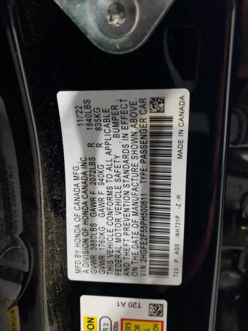 2HGFE2F55PH500611 - 2023 HONDA CIVIC SPORT 黑色 照片 12