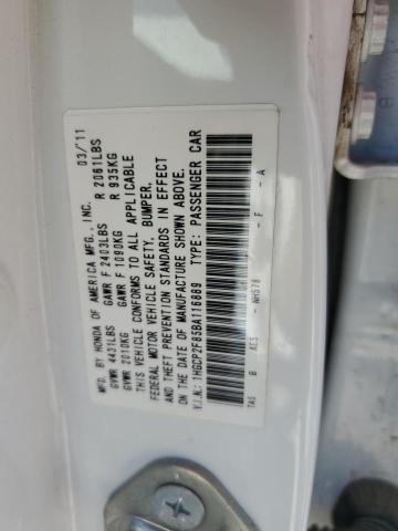 1HGCP2F85BA116889 - 2011 HONDA ACCORD EXL WHITE photo 13