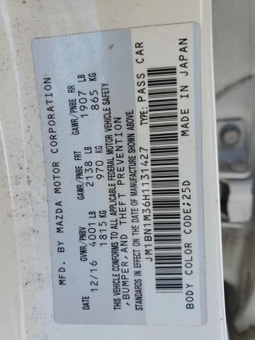 JM1BN1M36H1131427 - 2017 MAZDA 3 GRAND TOURING თეთრი ფოტო 12