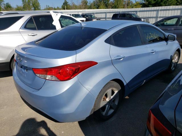 KMHDH4AE0CU289630 - 2012 HYUNDAI ELANTRA GLS BLUE photo 3