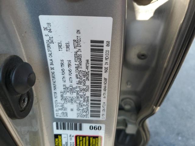 3TMCZ5AN9JM150648 - 2018 TOYOTA TACOMA DOUBLE CAB Gümüş fotoğraf 12