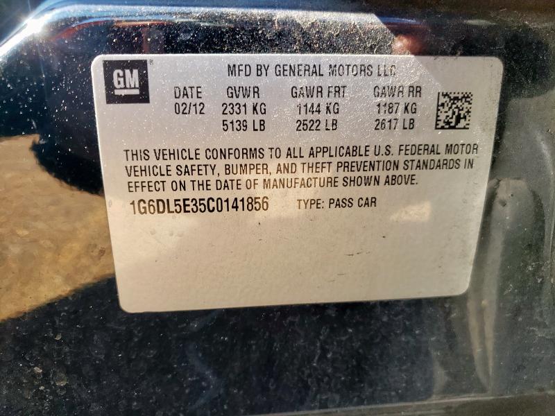 1G6DL5E35C0141856 - 2012 CADILLAC CTS PERFORMANCE COLLECTION Чорний фото 12