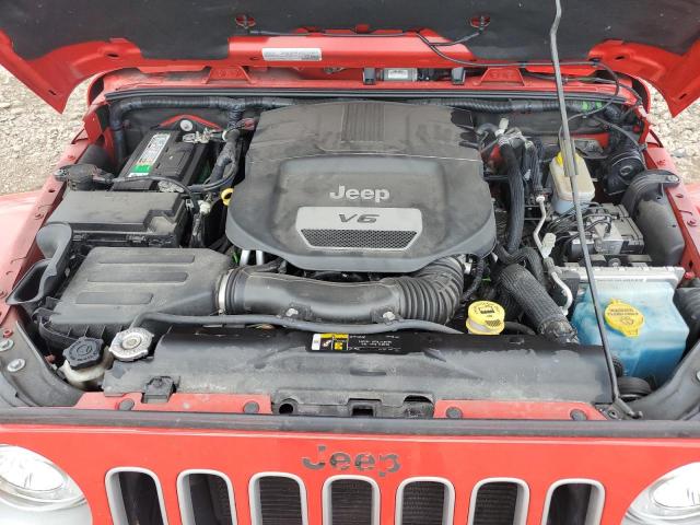 1C4BJWEGXHL700763 - 2017 JEEP WRANGLER U SAHARA RED photo 11