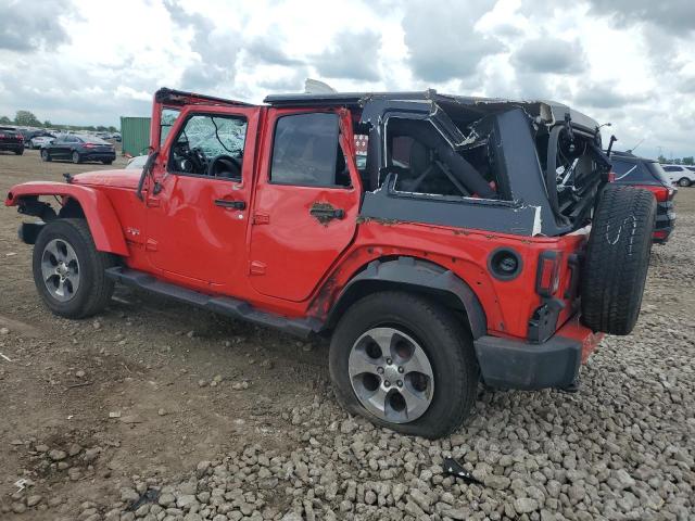 1C4BJWEGXHL700763 - 2017 JEEP WRANGLER U SAHARA RED photo 2