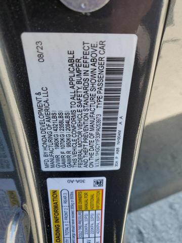 1HGCY1F33PA053973 - 2023 HONDA ACCORD EX Grafitowy zdjęcie 12