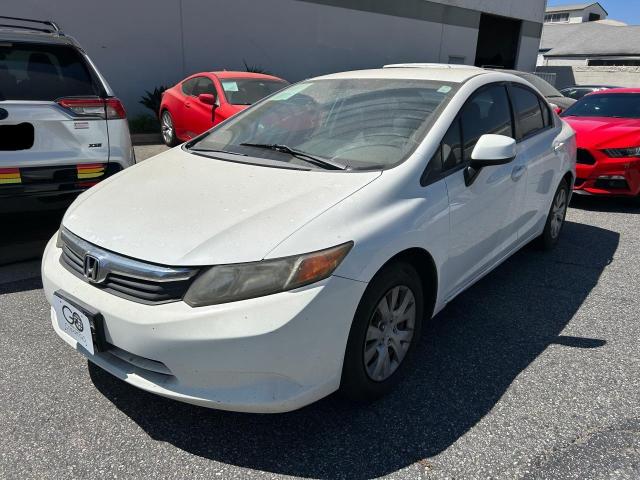 19XFB2F54CE323062 - 2012 HONDA CIVIC LX WHITE photo 2