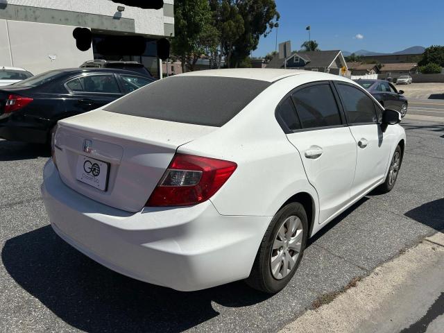 19XFB2F54CE323062 - 2012 HONDA CIVIC LX WHITE photo 4