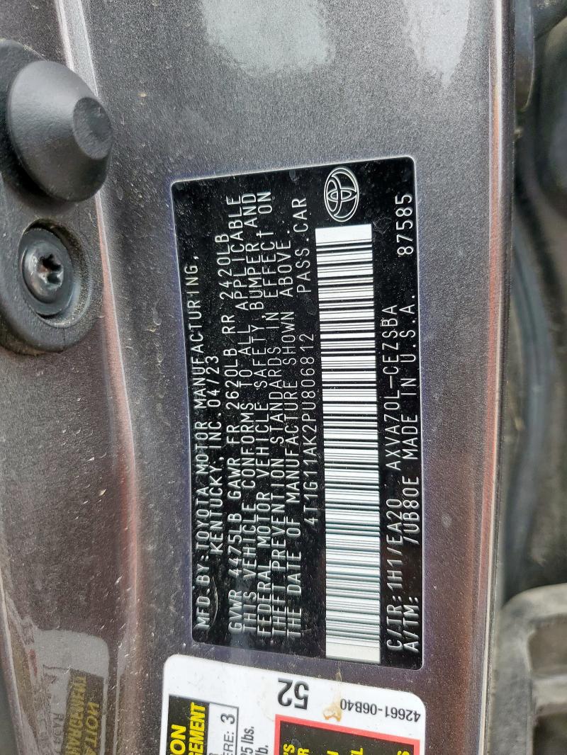 4T1G11AK2PU806812 - 2023 TOYOTA CAMRY SE NIGHT SHADE GRAY photo 13