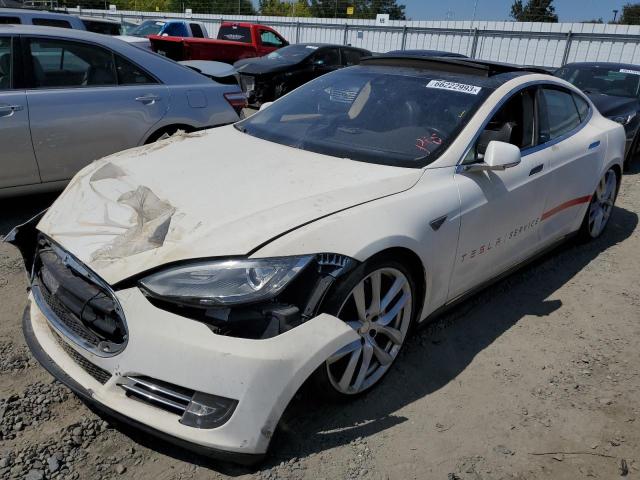 5YJSA1H20EFP66420 - 2014 TESLA MODEL S Սպիտակ լուսանկար 1