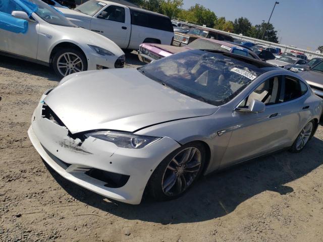 5YJSA1H18EFP56516 - 2014 TESLA MODEL S Արծաթագույն լուսանկար 1