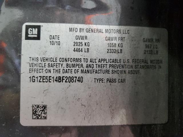 1G1ZE5E14BF208740 - 2011 CHEVROLET MALIBU LTZ ნაცრისფერი ფოტო 13