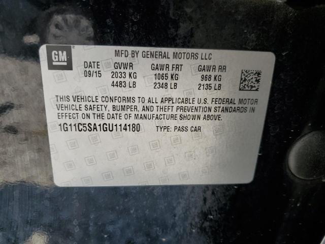 1G11C5SA1GU114180 - 2016 CHEVROLET MALIBU LIM LT 黑色 照片 12