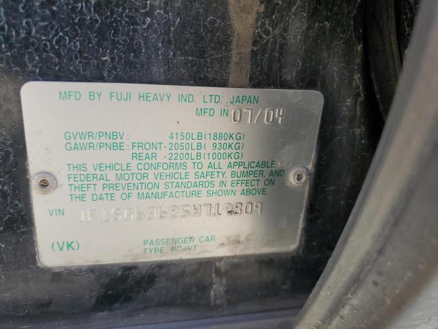 JF1SG63685H719809 - 2005 SUBARU FORESTER 2.5X შავი ფოტო 13