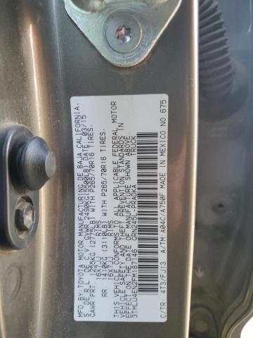 3TMLU4EN2FM187146 - 2015 TOYOTA TACOMA DOUBLE CAB Сұр фото 12