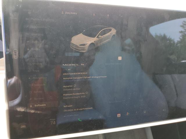 5YJSA1E50PF501031 - 2023 TESLA MODEL S 白色 照片 9