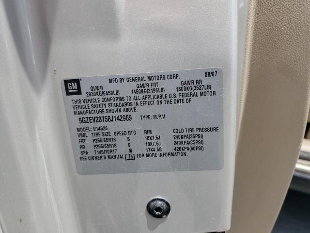 5GZEV23758J142909 - 2008 SATURN OUTLOOK XR BEIGE photo 13