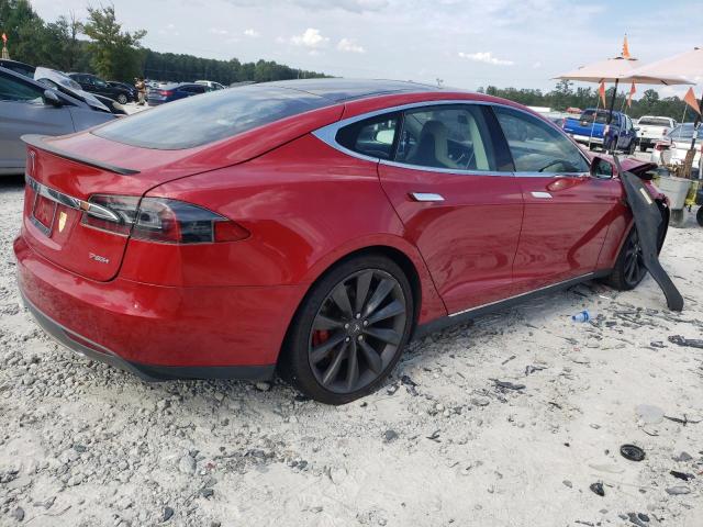 5YJSA1H15EFP38491 - 2014 TESLA MODEL S Կարմիր լուսանկար 3