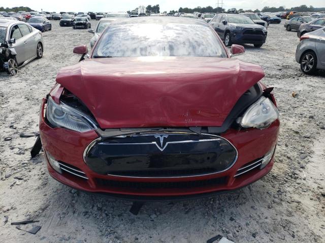 5YJSA1H15EFP38491 - 2014 TESLA MODEL S Կարմիր լուսանկար 5