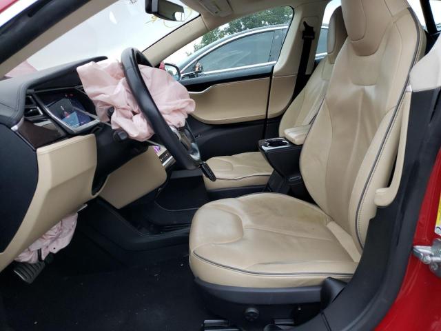5YJSA1H15EFP38491 - 2014 TESLA MODEL S Կարմիր լուսանկար 7
