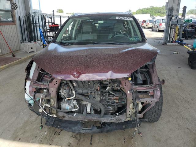 5J6RM4H7XDL080801 - 2013 HONDA CR-V EXL BURGUNDY photo 5