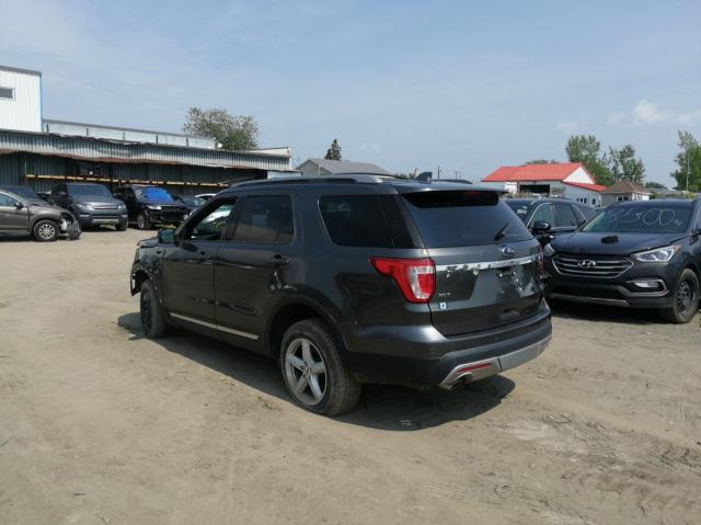 1FM5K8D81GGC16192 - 2016 FORD EXPLORER XLT GRAY photo 3